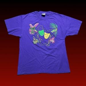 Vintage single stitch Mardi Gras tee